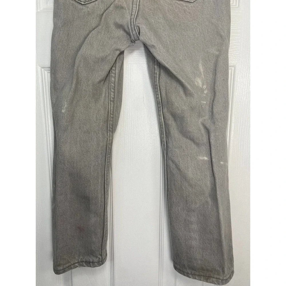 Levis Youth Boys Silver tab Jeans Size 7 Grey Heavily Distressed‎ See Desc